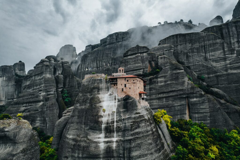 Photo des météores en Grèce